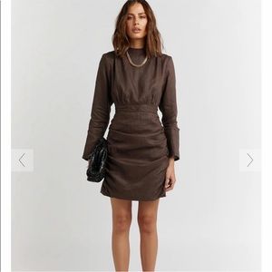 DISSH Maya Dark Chocolate Linen Dress